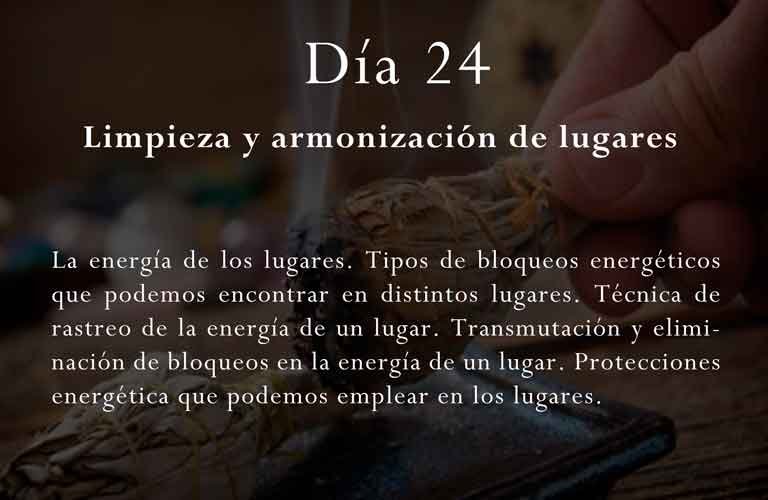 La energía de los lugares. Tipos de bloqueos energéticos que podemos encontrar en distintos lugares. Técnica de rastreo de la energía de un lugar. Transmutación y eliminación de bloqueos en la energía de un lugar. Protecciones energética que podemos emplear en los lugares.